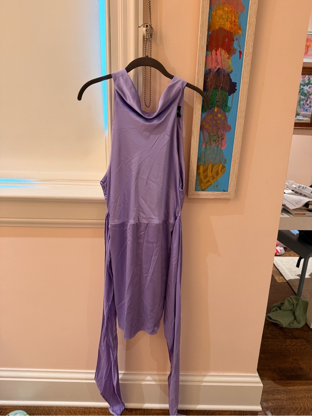 DO+BE Lavender Cowl Neck Mini Dress